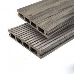 Террасная доска цвет Бело-серый 4м Коллекция Select Colorite Woodvex