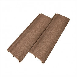 Фасадная панель цвет Красное дерево 4м Коллекция Tehno Amarant 3D ТехноДПК